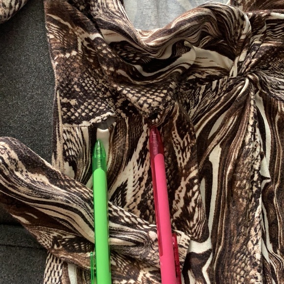 Chetta B jersey dress wood pattern sz 10 - Picture 11 of 14